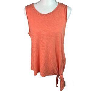 New! Dylan Sleeveless Coral Cotton Orange Tank Top Blouse Size Small